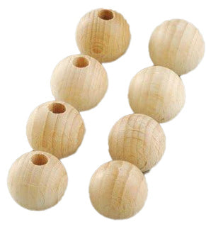 EFCO Rohholzkugeln 50 Stück 4 mm gebohrt 15 mm natur