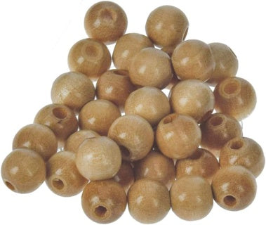 EFCO Holzperlen 80 Stück 2.3 mm Bohrung Ø 8 mm natur