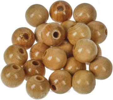 EFCO Holzperlen 18 Stück 3 mm Bohrung Ø 14 mm natur