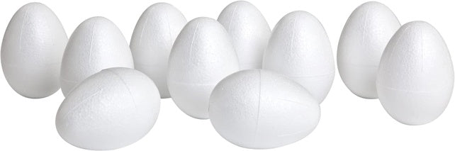 EFCO Styroporeier 10 Stück 6 x 4 cm weiß