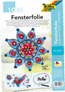 FOLIA Fensterfolie 10 Bögen selbsthaftend 50 x 70 cm transparent