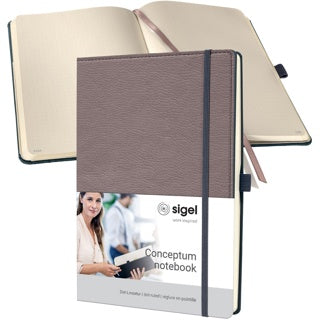 SIGEL Notizbuch Conceptum CO690 DIN A4 194 Seiten punktkariert taupe
