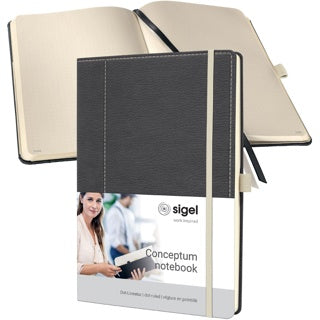 SIGEL Notizbuch Conceptum CO696 DIN A4 194 Seiten punktkariert grau