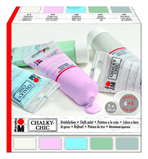 MARABU Kreidefarben Chalky-Chic 5x 100 ml farbig sortiert