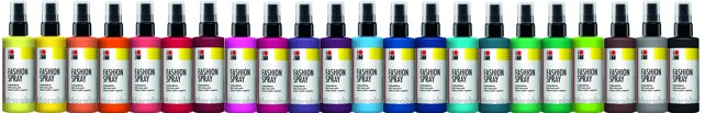 MARABU Textilsprühfarben Fashion-Spray Set 22x 100 ml farbig sortiert