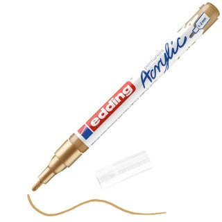 EDDING Acrylmarker 5300 mit Rundspitze 1-2 mm (F) permanent reichgold