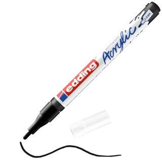 EDDING Acrylmarker 5300 mit Rundspitze 1-2 mm (F) permanent schwarz