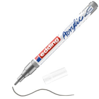 EDDING Acrylmarker 5300 mit Rundspitze 1-2 mm (F) permanent silber