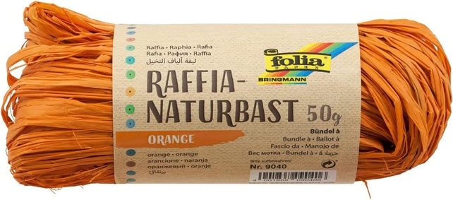 FOLIA Raffia-Naturbast 1 Bündel 50 g 0.5 mm orange