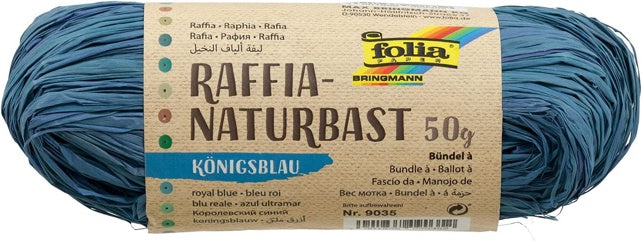 FOLIA Raffia-Naturbast 1 Bündel 50 g 0.5 mm königsblau