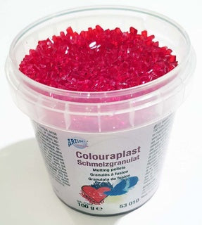 COLOURAPLAST Schmelzgranulat 100 g dunkelrot