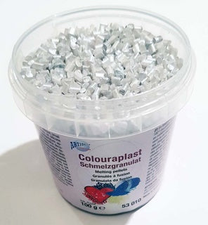 COLOURAPLAST Schmelzgranulat 100 g silber