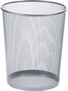 OFFICE DELIGHT Papierkorb Mesh Netzdraht silber