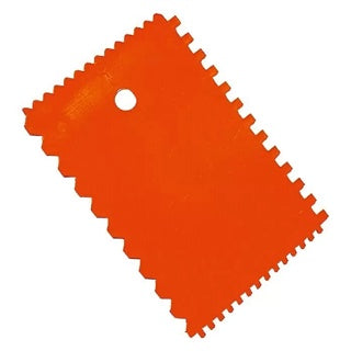 Kunststoffspachtel 4-seitige Zahnung rot