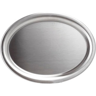Serviertablett "Kaffeehaus" oval Edelstahl 22 x 29 cm