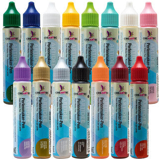 CREARTEC Perlenmaker-Pen 15 Stück à 30 ml farbig sortiert