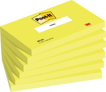 POST-IT® Haftnotizen 655-NG 6 Blöcke à 100 Blatt 127 x 76 mm neongrün
