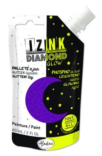 IZINK Glitzerfarbe Diamond Glow 60 ml violett