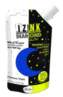IZINK Glitzerfarbe Diamond Glow 60 ml blau