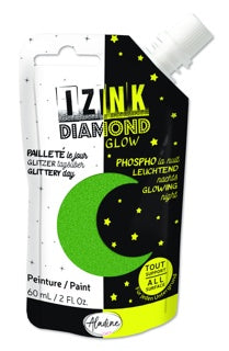 IZINK Glitzerfarbe Diamond Glow 60 ml grün