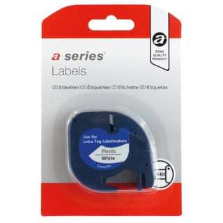 A-SERIES Schriftband für DYMO Letra 91221 12 mm x 4 m schwarz auf weiß