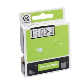 A-SERIES Schriftband für DYMO 43613 6 mm x 7 m schwarz auf weiß