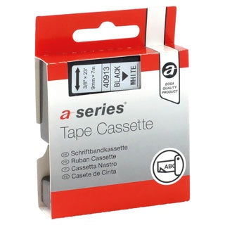 A-SERIES Schriftband für DYMO 40913 9 mm x 7 m schwarz auf weiß