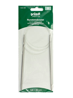 GRÜNDL Rundstricknadel 4 mm silber
