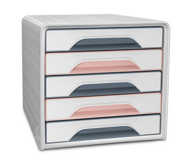 CEP Schubladenbox Smoove Mineral 5 Schubladen weiß