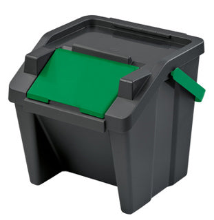 CEP Abfalleimer-Set Tower 3 Stück à 30 Liter weiß/gelb/grün