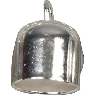 CREATIV COMPANY Endkappen 50 Stück aus Metall mit Öse Ø 8 mm silber