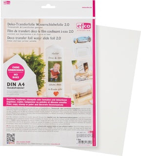 EFCO Deko-Transferfolie 2.0 DIN A4 10 Blatt für Laser- u. Tintenstrahldruck transparent