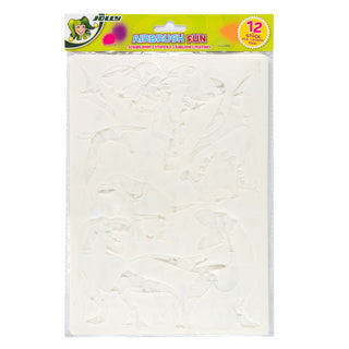 JOLLY Airbrush Fun Schablonen DIN A4 12 Stück transparent