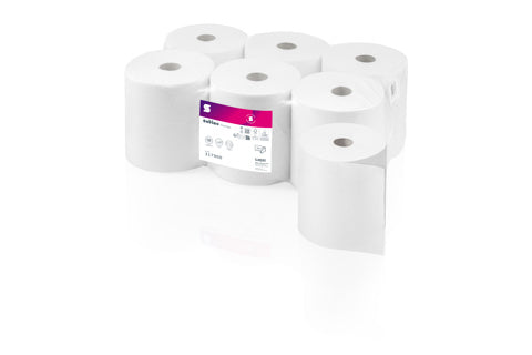 SATINO Rollenhandtuch Prestige 6 Rollen à 600 Blatt 2-lagig Innenabwicklung hochweiß