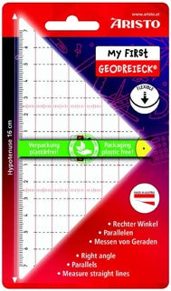 ARISTO Geodreieck „My first Geodreieck®“ 1551 ohne Griff biegsam 16 cm glasklar