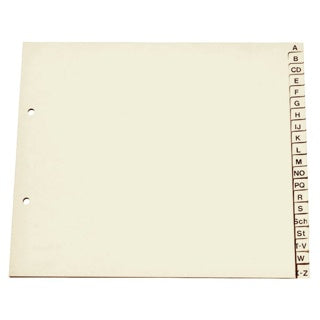 CORONA Register 278 A4 halbe Höhe 20-teilig A-Z Papier 100 g/m² chamois