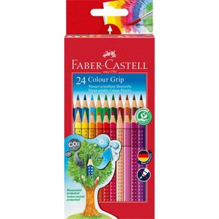 FABER-CASTELL Buntstifte Colour Grip 24 Stück im Kartonetui sortiert