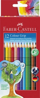 FABER-CASTELL Buntstifte Colour Grip 12 Stück im Kartonetui sortiert