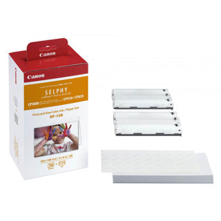 CANON Fotoset Selphy inkl. Farbtinte RP-108 und 100 Blatt Fotopapier 100 x 148 mm weiß