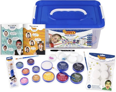 JOVI Komplett-Schminkset 28-teilig in Plastikbox farbig sortiert