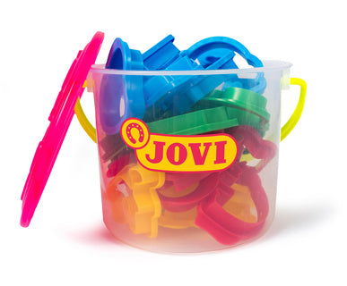 JOVI Ausstechformen 24 Stück im Eimer verschiedene Formen mehrere Farben