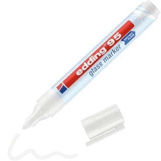 EDDING Glasmarker 95 mit Rundspitze 1.5-3 mm weiß