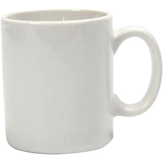 CREATIV COMPANY Becher 12 Stück mit Griff aus Keramik 120 ml Ø 6 x 7 cm weiß