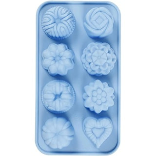 CREATIV COMPANY Silikonform 8 Motive "Kuchen" à 25 ml je 4.5 x 2.5 x 4 cm