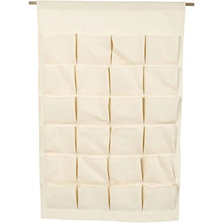 CREATIV COMPANY Organizer mit 24 Taschen zum Aufhängen 60 x 93 cm natur