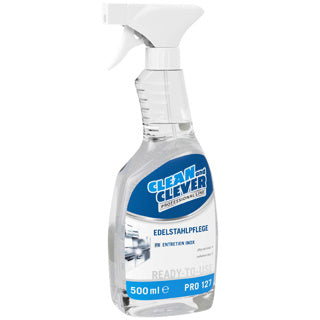 CLEAN & CLEVER Edelstahlpflege PRO127 500 ml mit Sprühkopf
