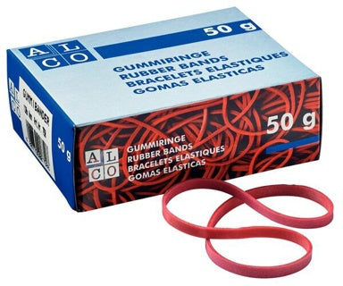 ALCO Gummiband 750 50 g 4 x 130 mm rot
