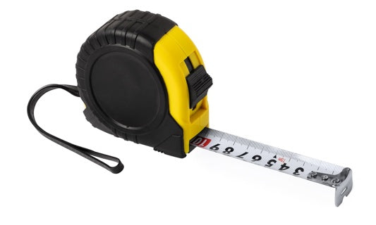 DELI Rollmaßband mit Handschlaufe und Gürtelclip 16 mm x 3 m gelb/schwarz