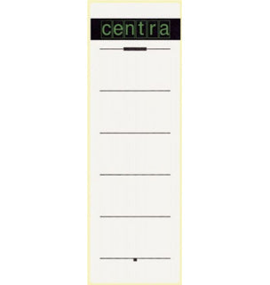 CENTRA Rückenschild 521114 10 Stück breit kurz selbstklebend 61 x 192 mm weiß