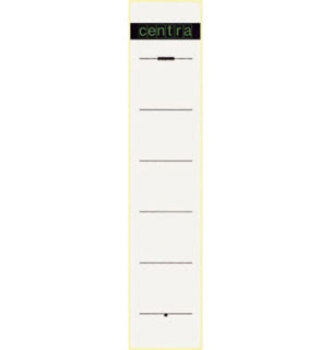 CENTRA Rückenschild 521124 10 Stück schmal kurz selbstklebend 39 x 192 mm weiß